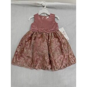 Biscotti Collezioni Girls Pink / Floral Dress Set 2pc Bag 18m‎